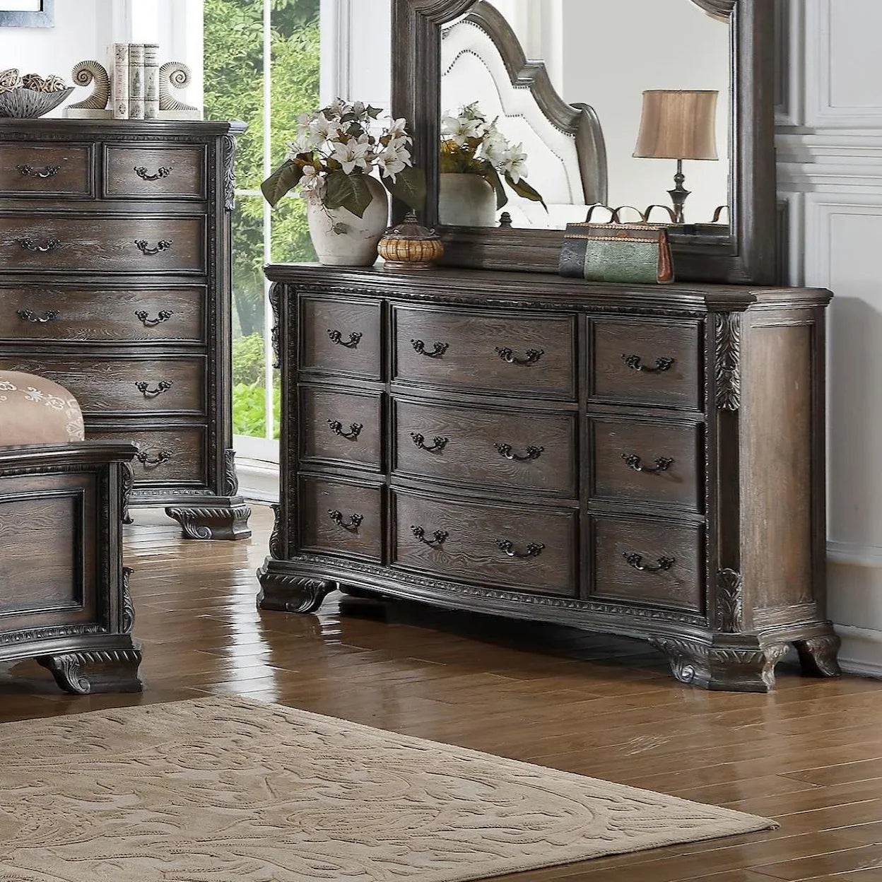 SHEFFIELD ANTIQUE GREY DRESSER