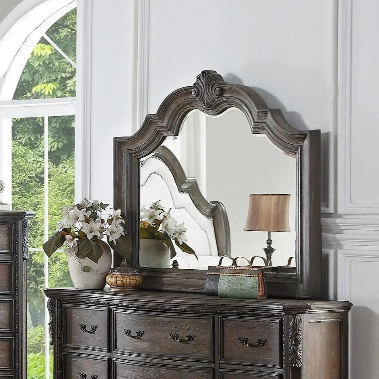 SHEFFIELD ANTIQUE GREY DRESSER TOP