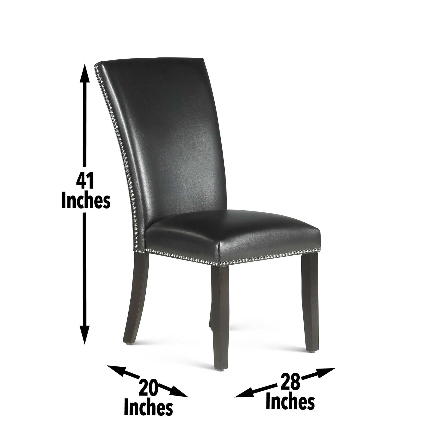 Finley Black PU Side Chair