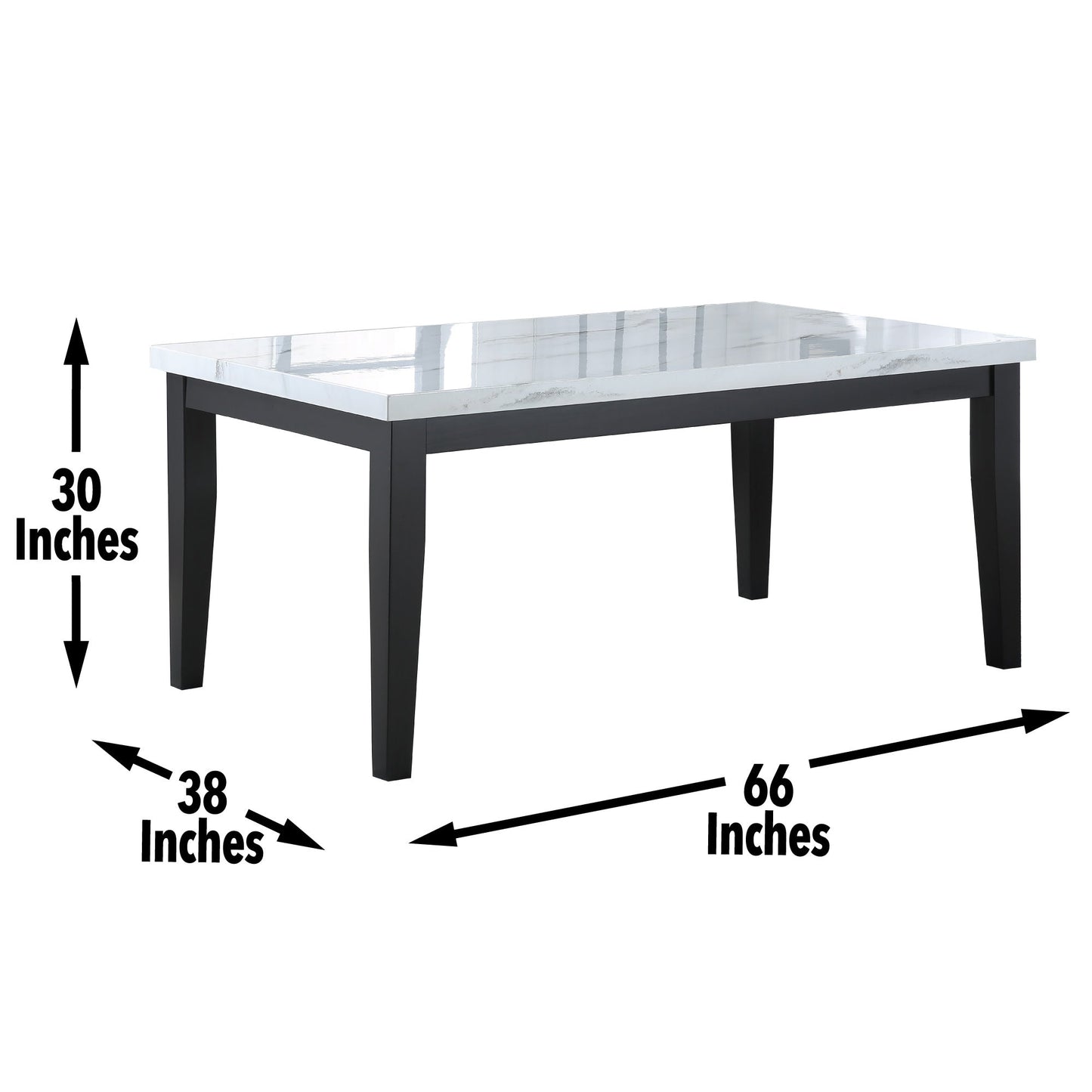Sterling Faux Marble Top Dining Table