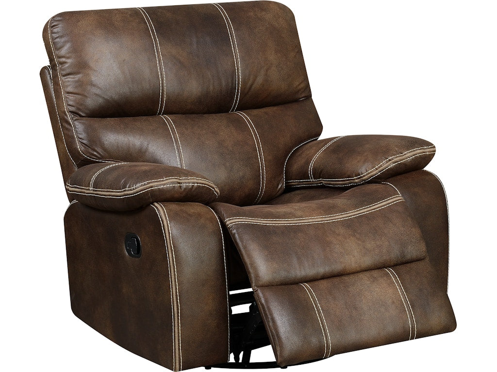 JESSE JAMES POWER GLIDER RECLINER W/USB POWER OUTLET - BROWN