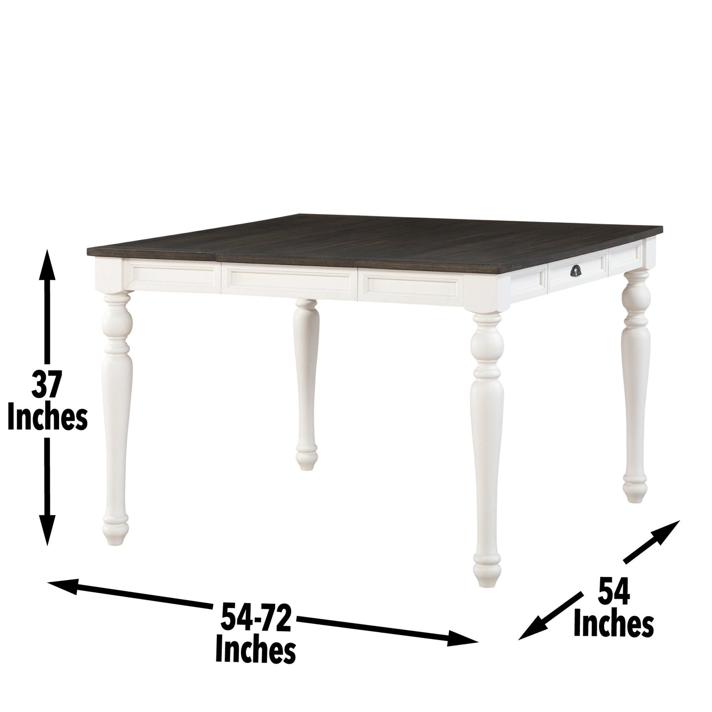 Joanna Ivory/Mocha Counter Table