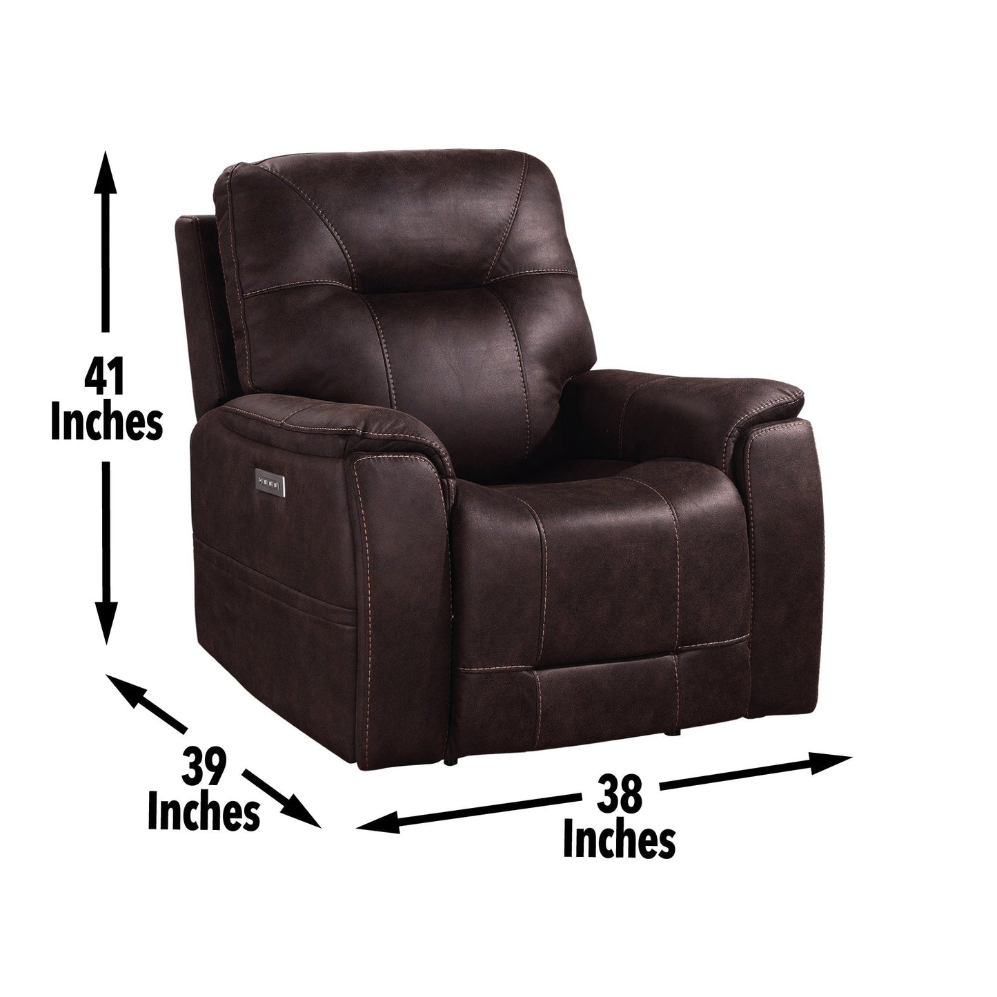 Lexington Canyon Walnut Power Media Recliner
