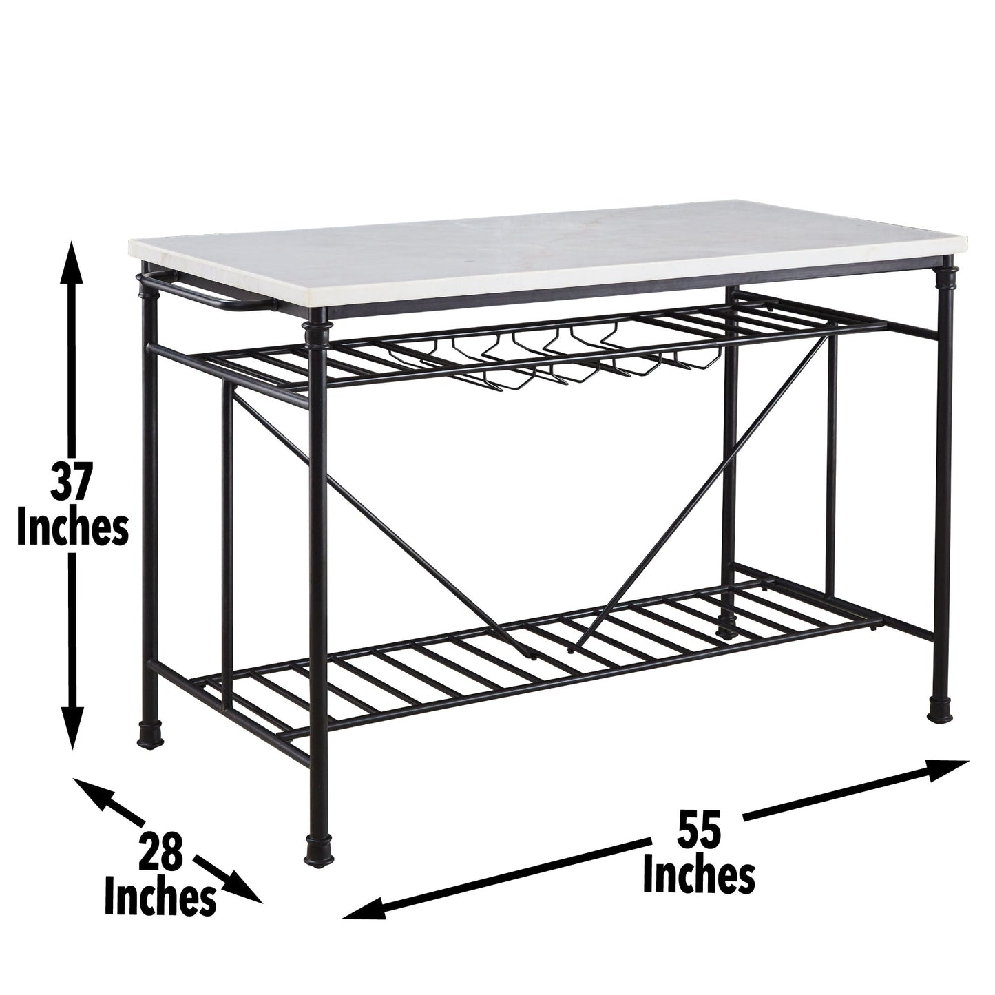 Claire Kitchen Island & 4 stool