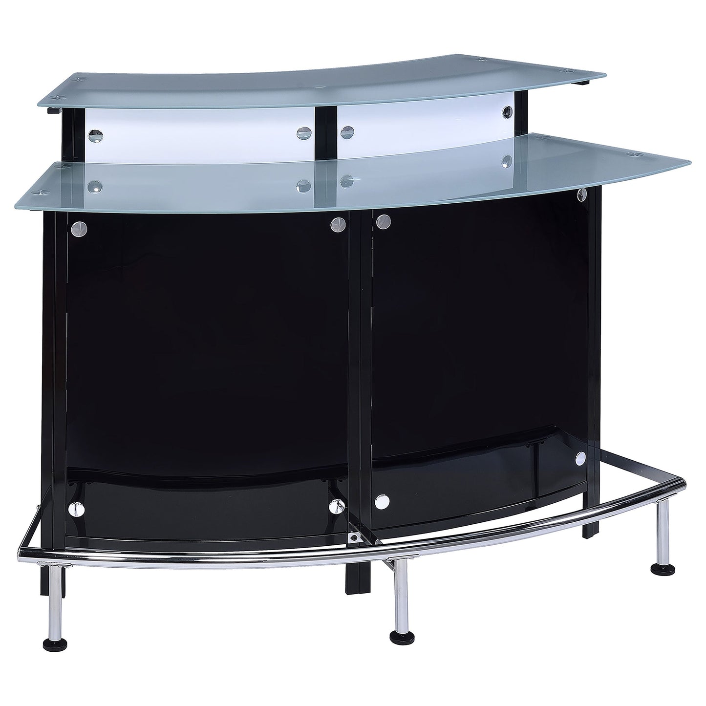 Keystone Glass Top Bar Unit Black