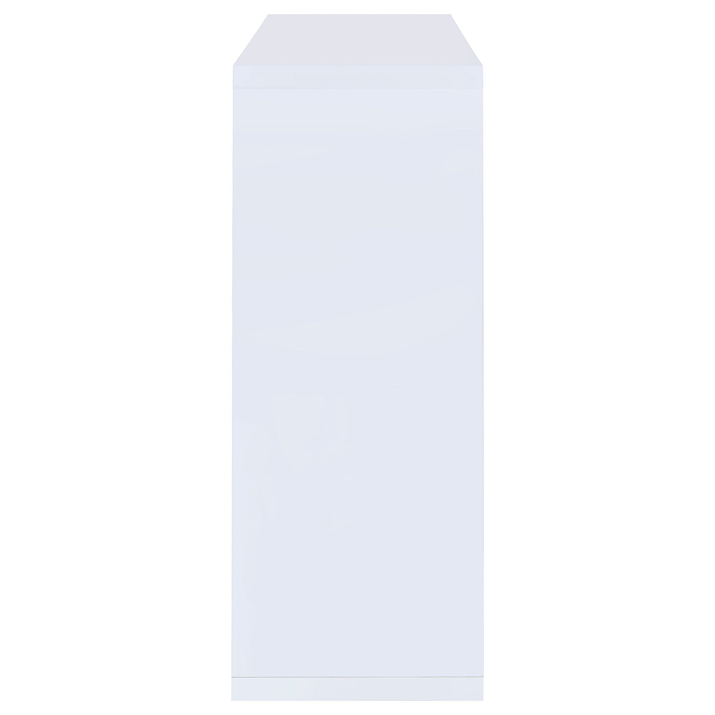 Prescott Rectangular 2-shelf Bar Unit Glossy White
