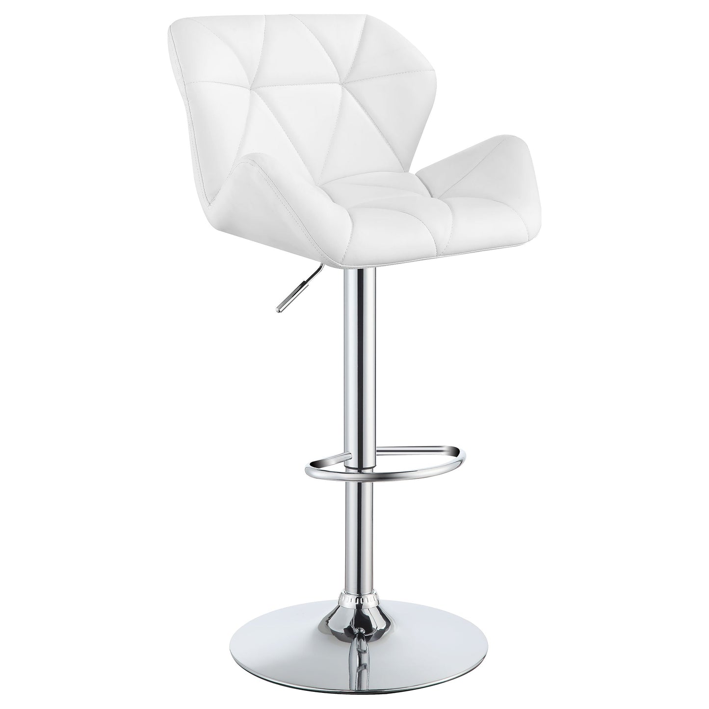 Berrington AdjusTable Bar Stools Chrome and White (Set of 2)