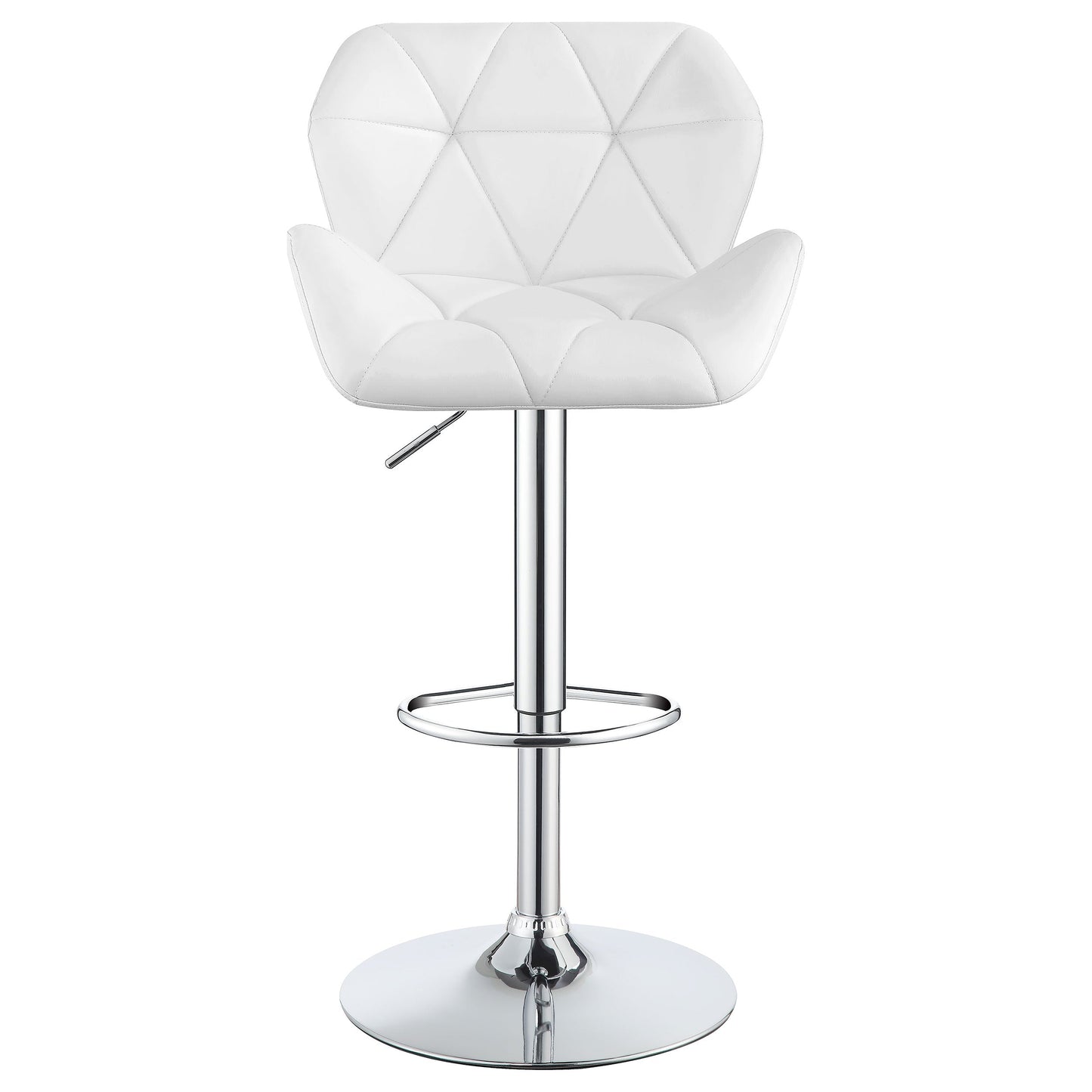 Berrington AdjusTable Bar Stools Chrome and White (Set of 2)