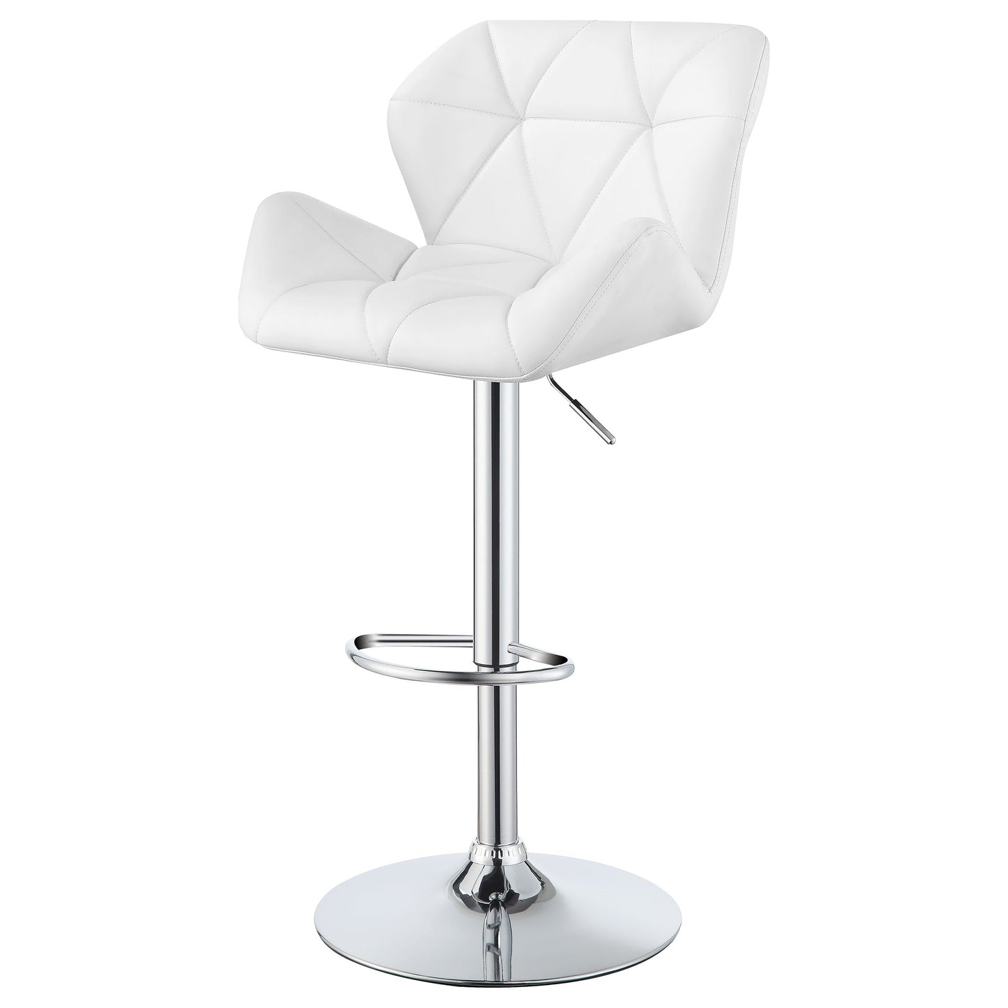 Berrington AdjusTable Bar Stools Chrome and White (Set of 2)