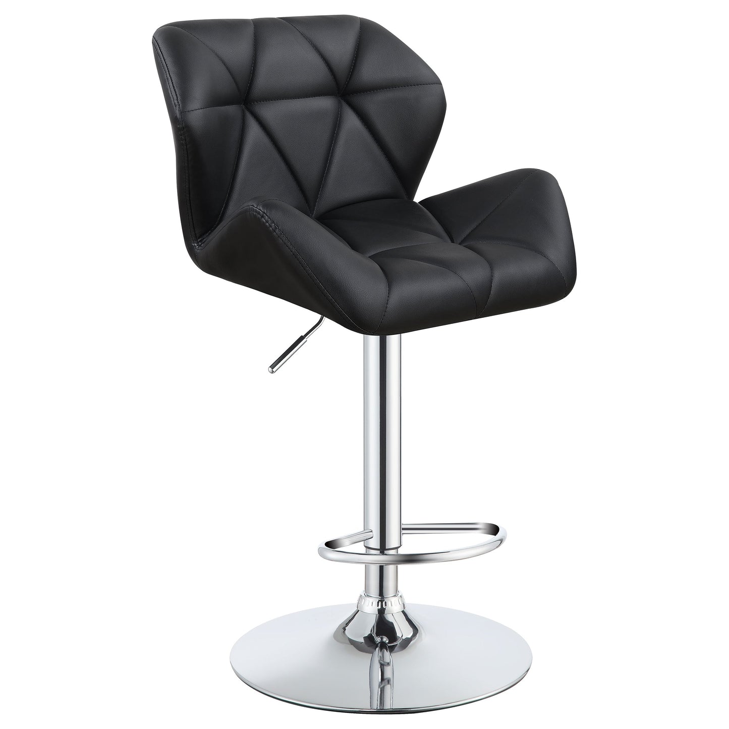 Berrington AdjusTable Bar Stools Chrome and Black (Set of 2)