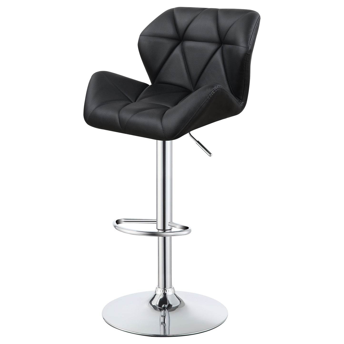Berrington AdjusTable Bar Stools Chrome and Black (Set of 2)