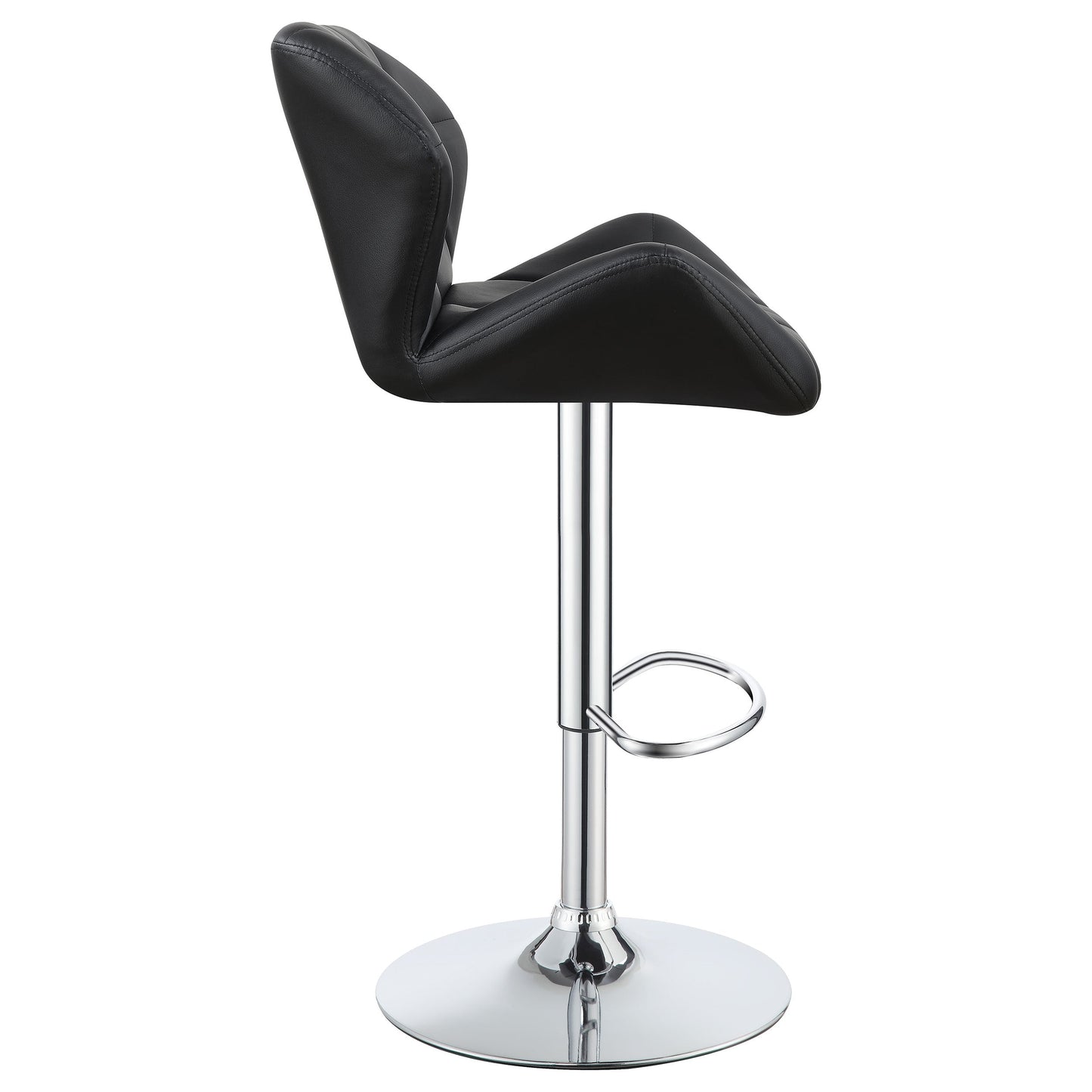 Berrington AdjusTable Bar Stools Chrome and Black (Set of 2)