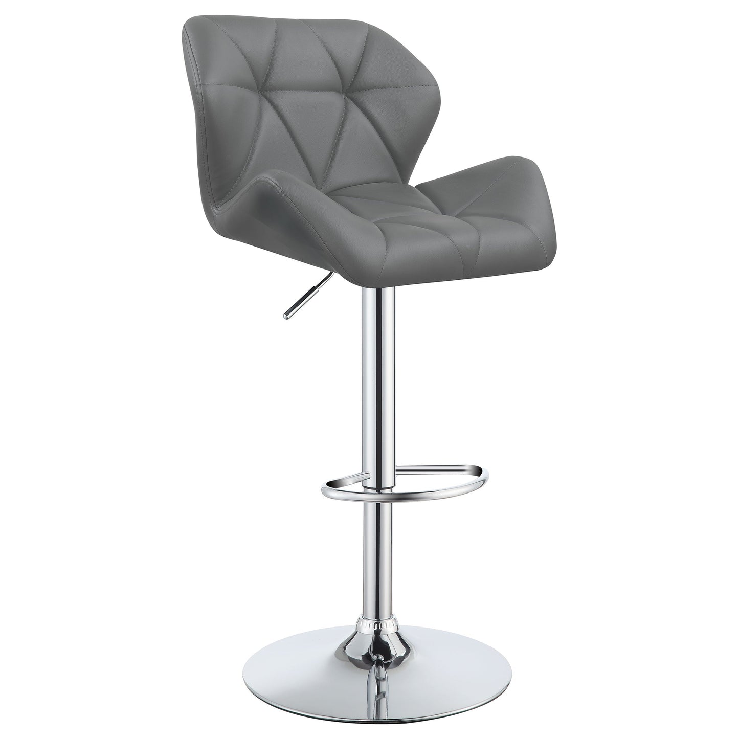 Berrington AdjusTable Bar Stools Chrome and Grey (Set of 2)
