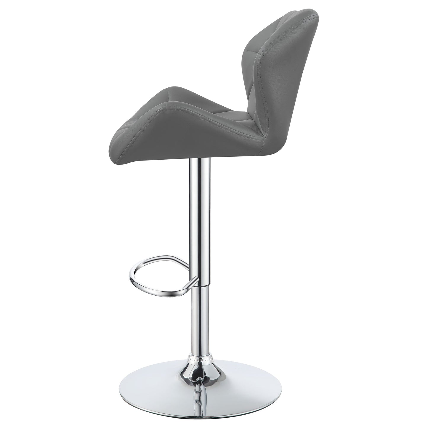 Berrington AdjusTable Bar Stools Chrome and Grey (Set of 2)
