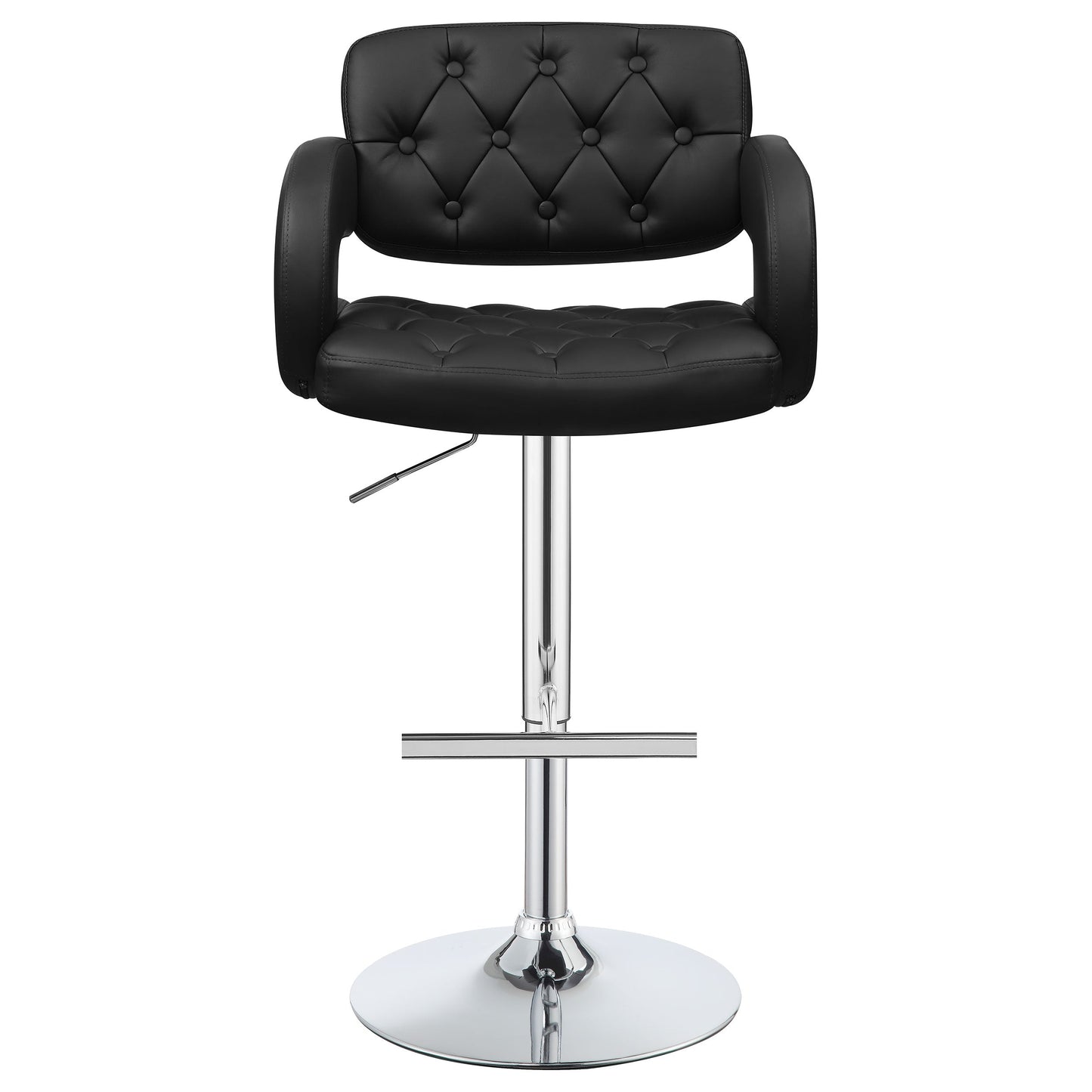 Brandi AdjusTable Bar Stool Black and Chrome