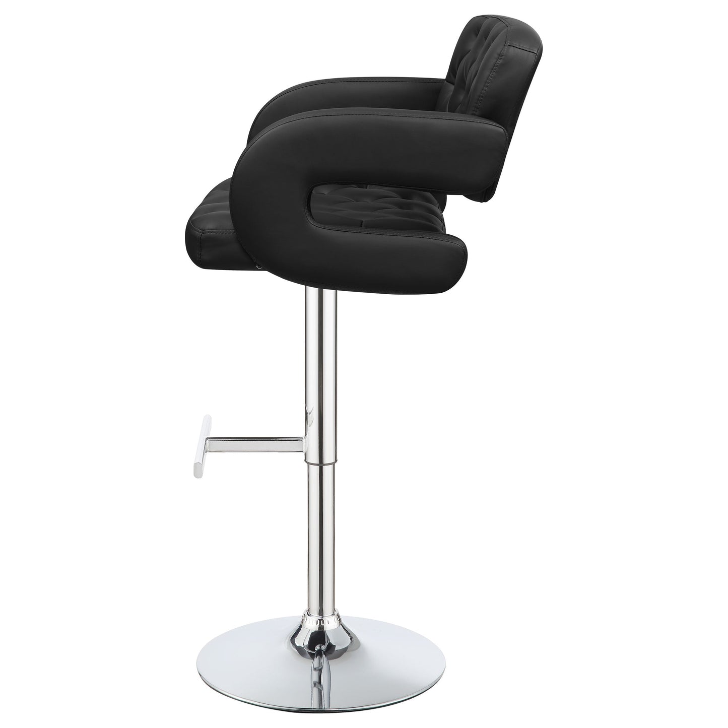 Brandi AdjusTable Bar Stool Black and Chrome