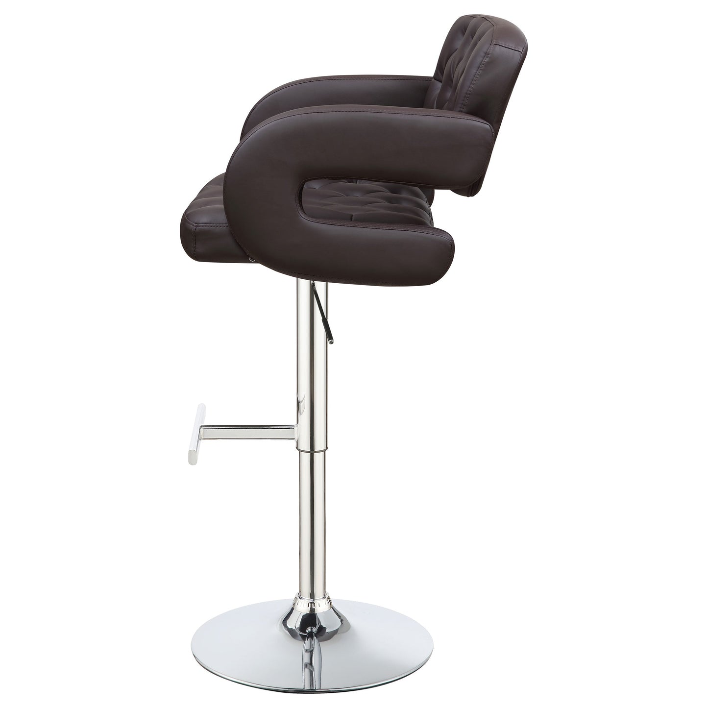 Brandi AdjusTable Bar Stool Chrome and Brown