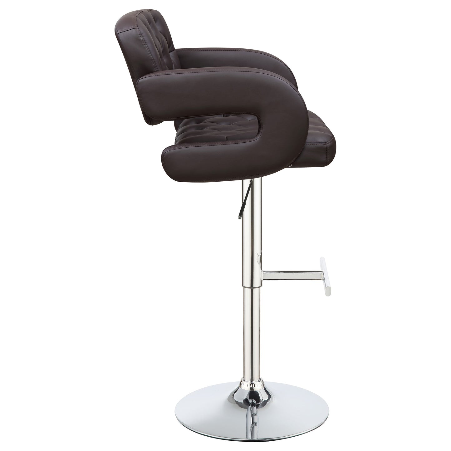 Brandi AdjusTable Bar Stool Chrome and Brown