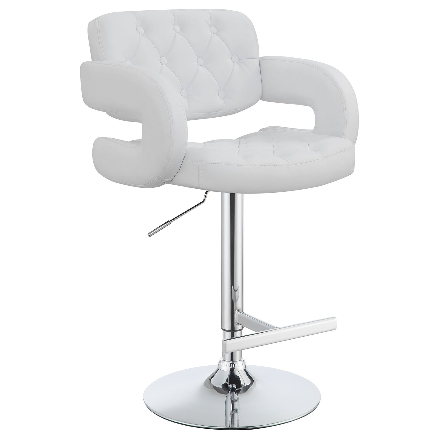 Brandi AdjusTable Bar Stool Chrome and White