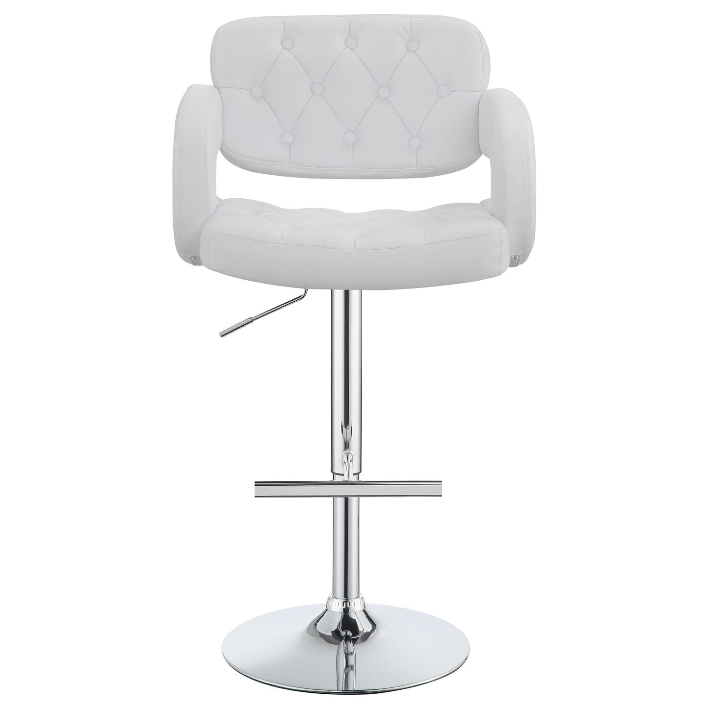 Brandi AdjusTable Bar Stool Chrome and White