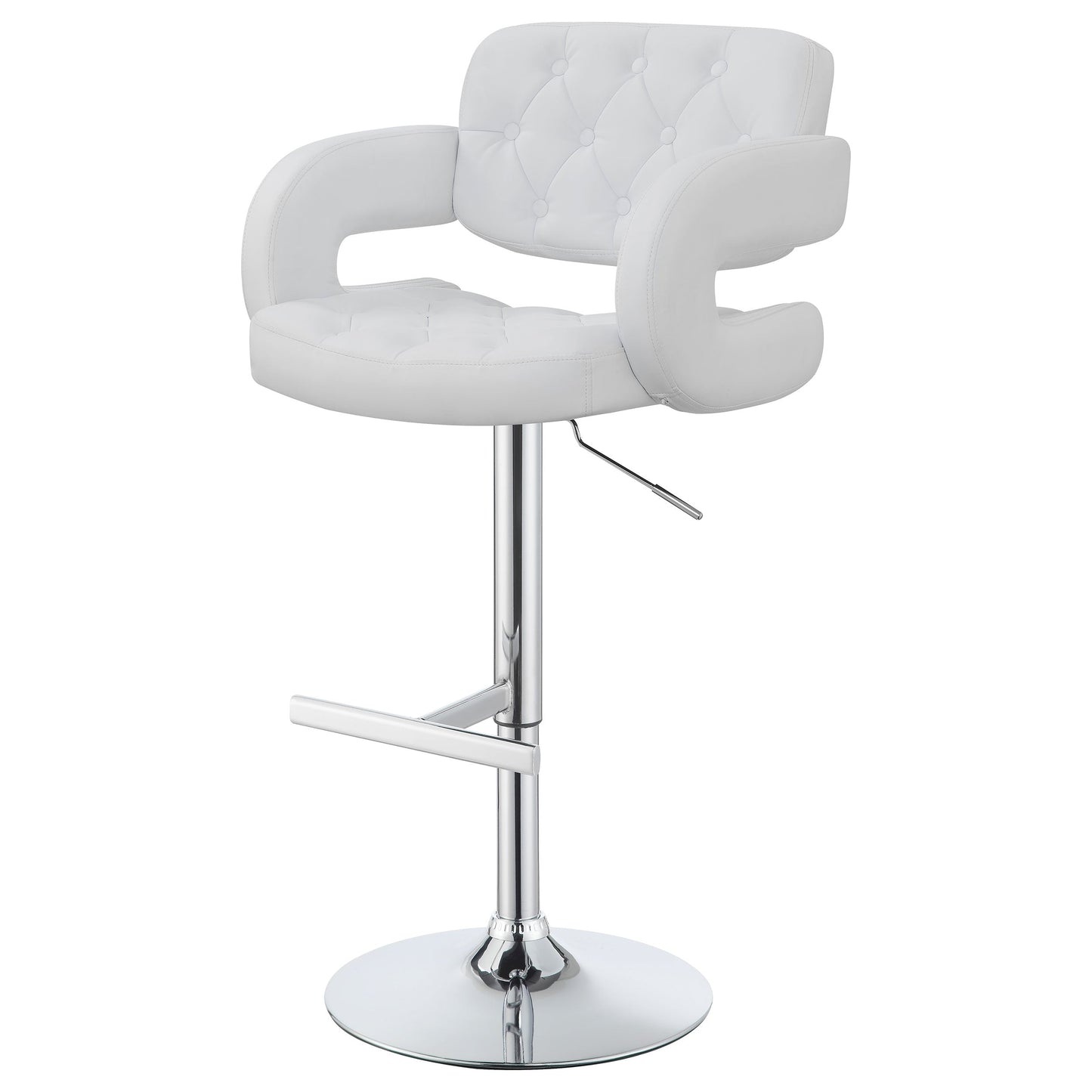 Brandi AdjusTable Bar Stool Chrome and White
