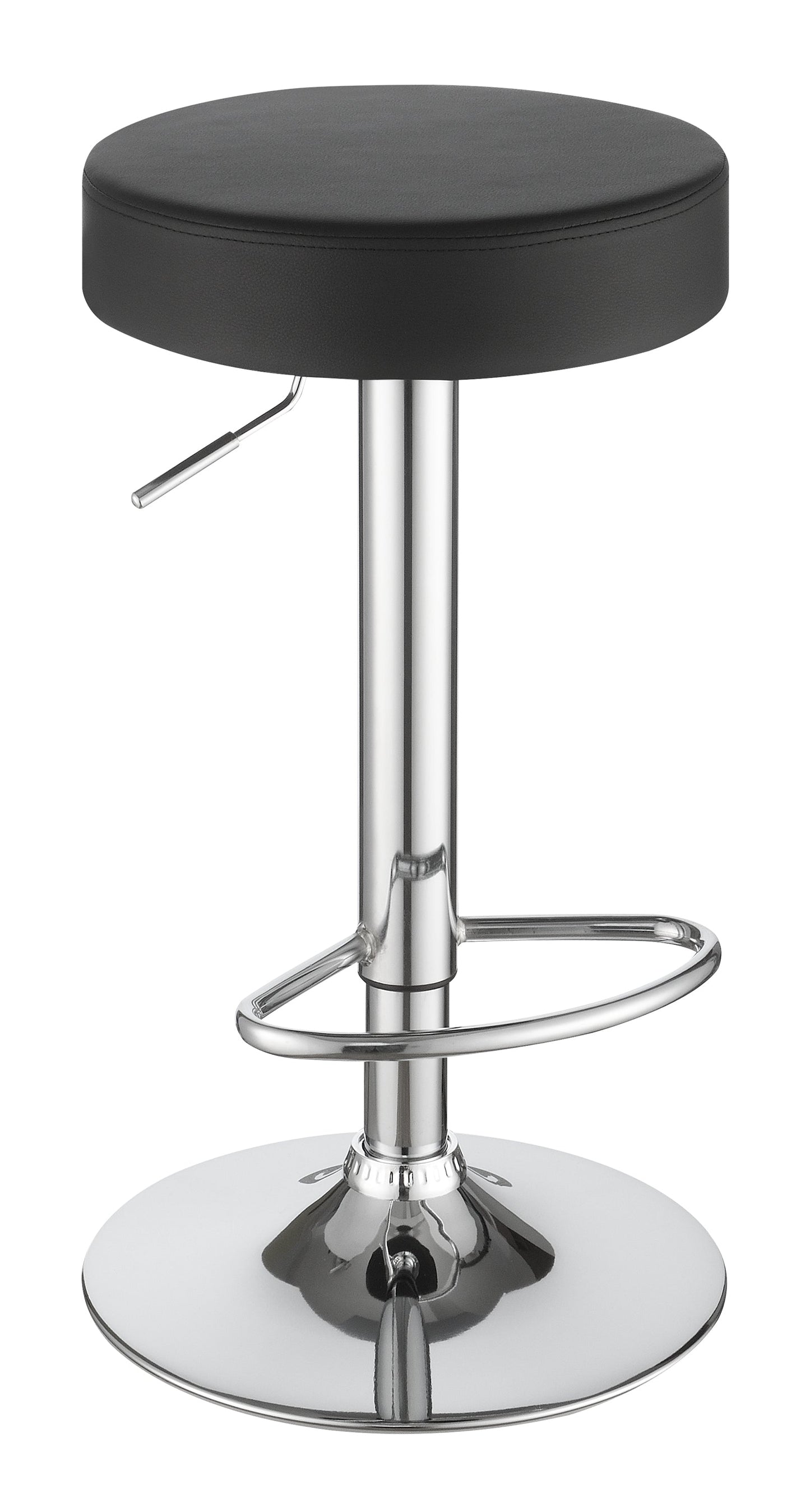 Ramses 29" AdjusTable Bar Stool Chrome and Black