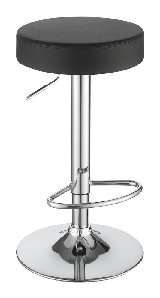 Ramses 29" AdjusTable Bar Stool Chrome and Black
