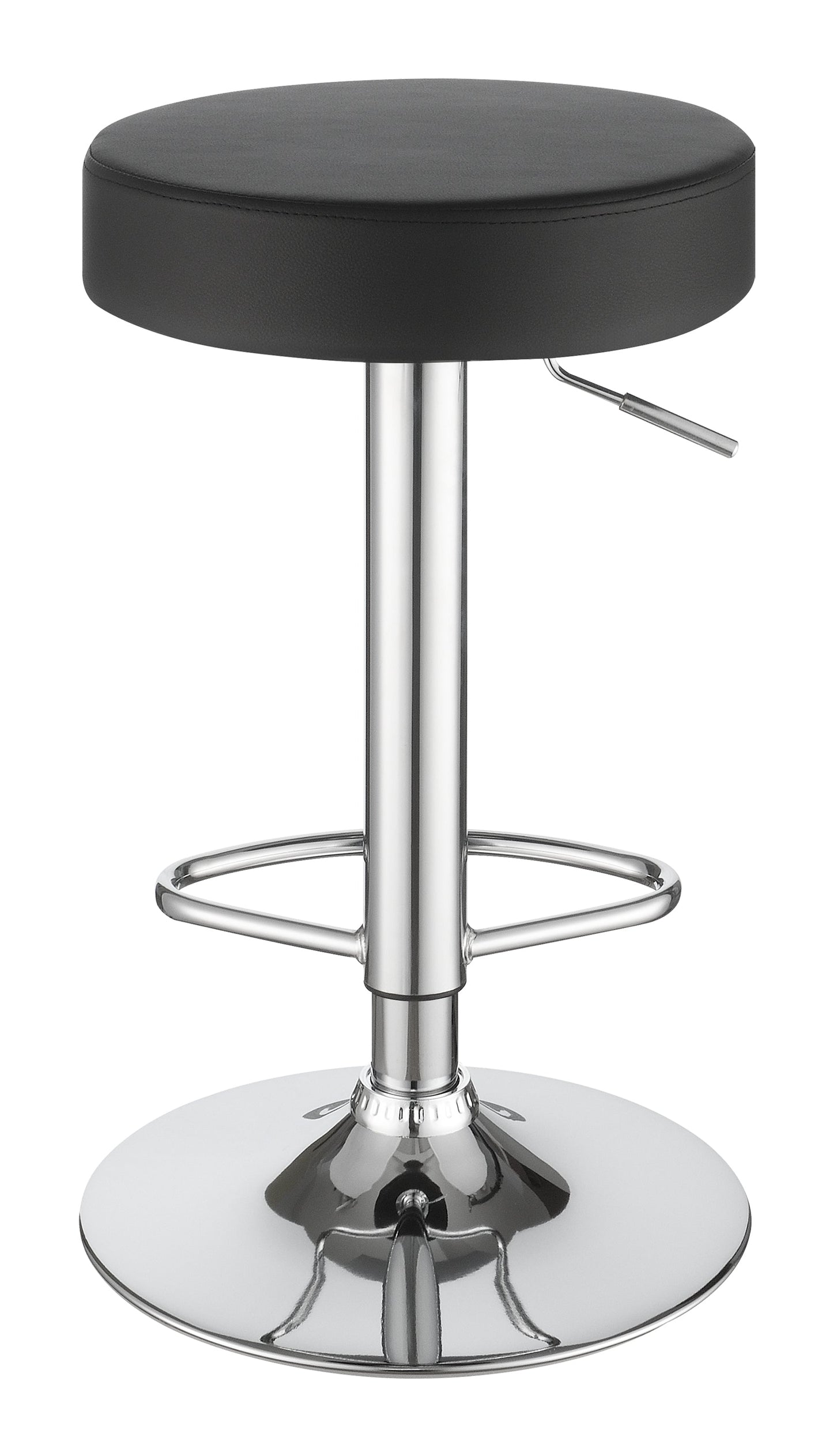 Ramses 29" AdjusTable Bar Stool Chrome and Black