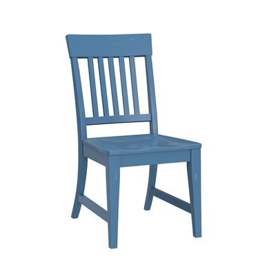 HADLEY SLAT BACK DINING CHAIR - BLUE