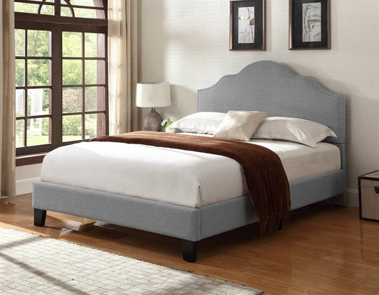 MADISON QUEEN UPHOLSTERED HEADBOARD-FOOTBOARD-RAILS-LIGHT GREY