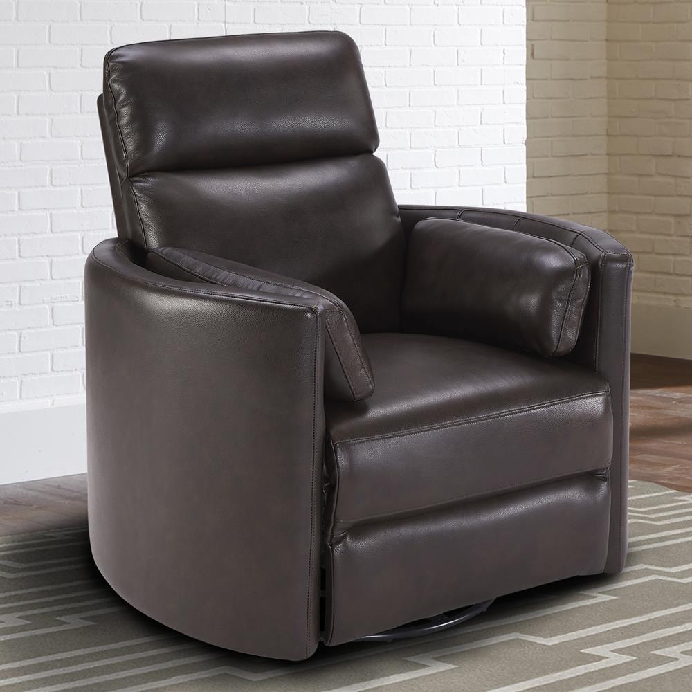 Radius Florence Brown Powered By Freemotion Cordless Power Swivel Glider Recliner