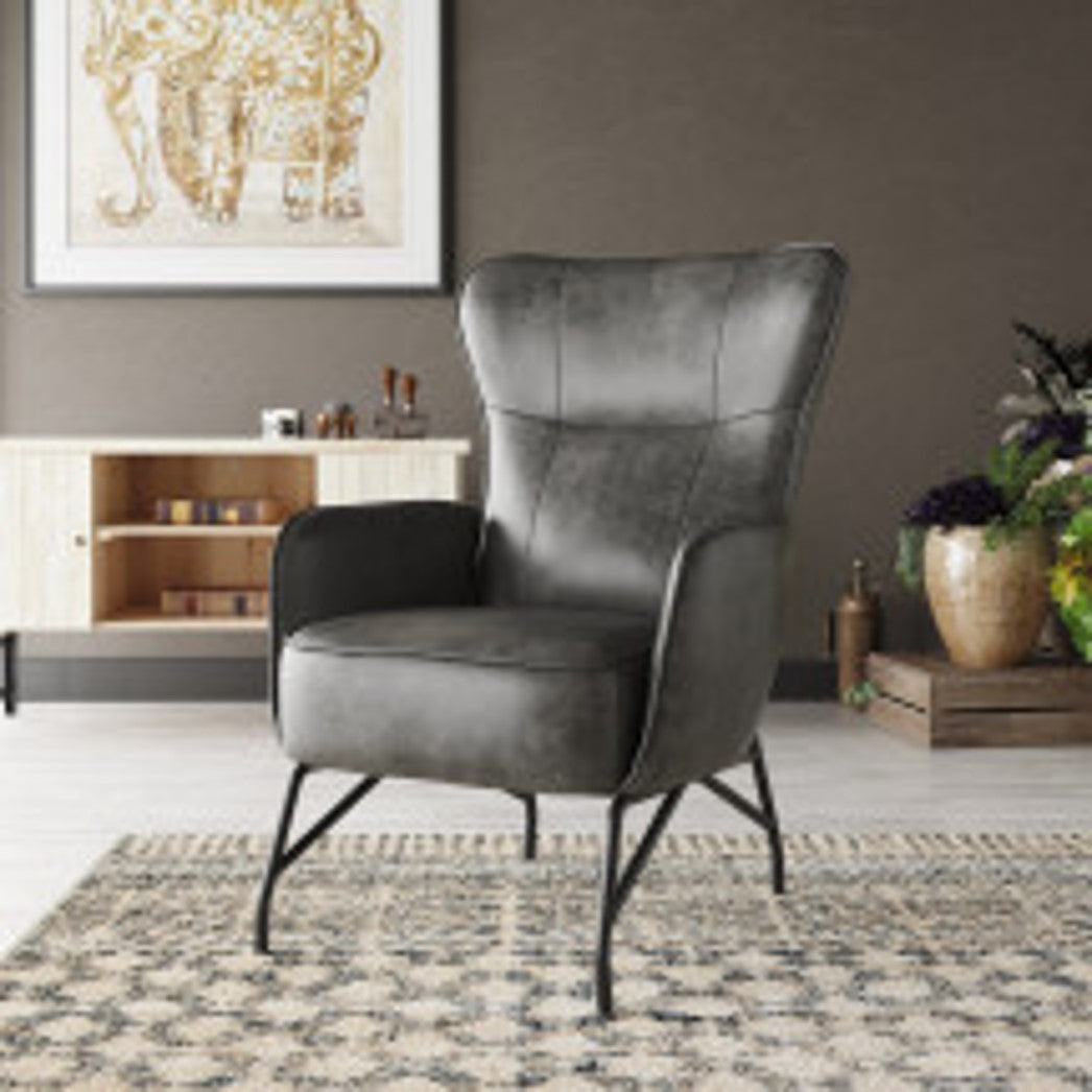 ACCENT CHAIR-CHARCOAL KD