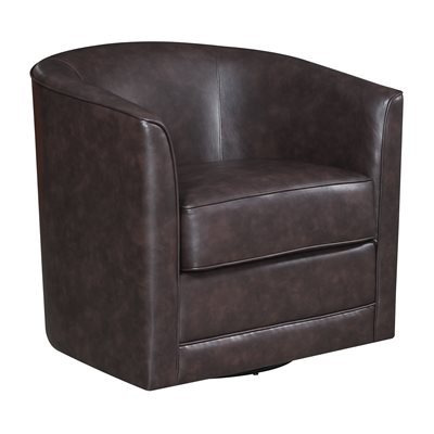 SWIVEL CHAIR-DARK BROWN