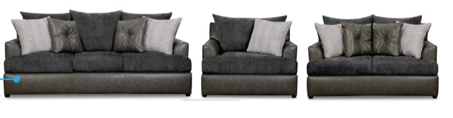 8390 Spin (Sedona Mink & Bridget Graphite) Sofa