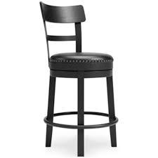 Valebeck Black 24 in Counter Height Bar Stool