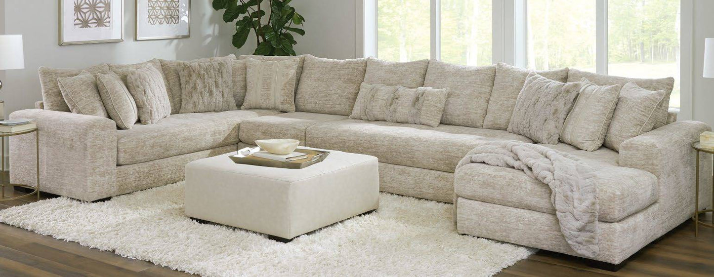 Galactic Sectional RAF Chaise - Parchment
