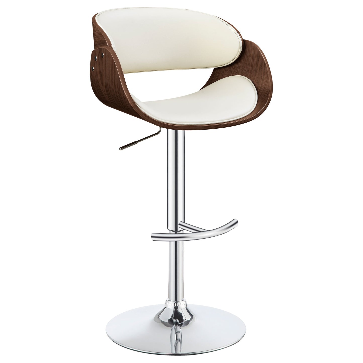 Dana AdjusTable Bar Stool Ecru and Chrome