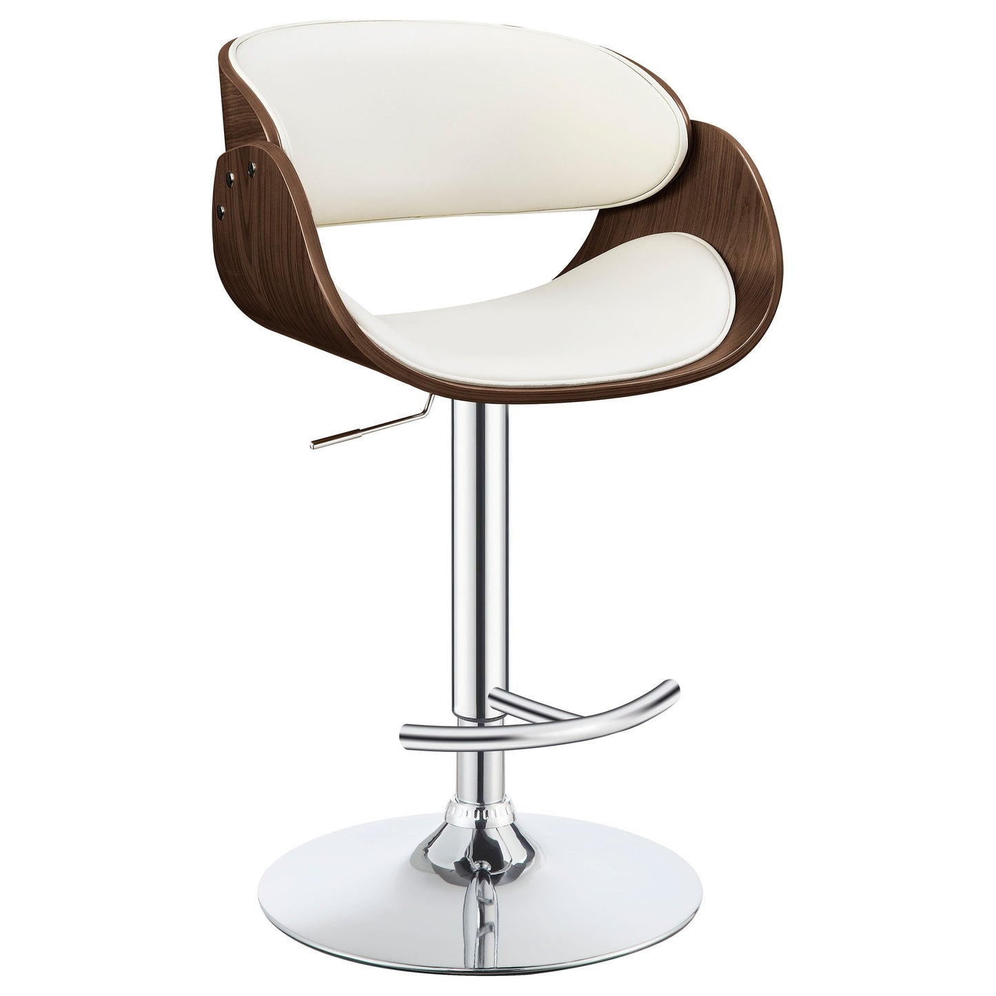 Dana AdjusTable Bar Stool Ecru and Chrome