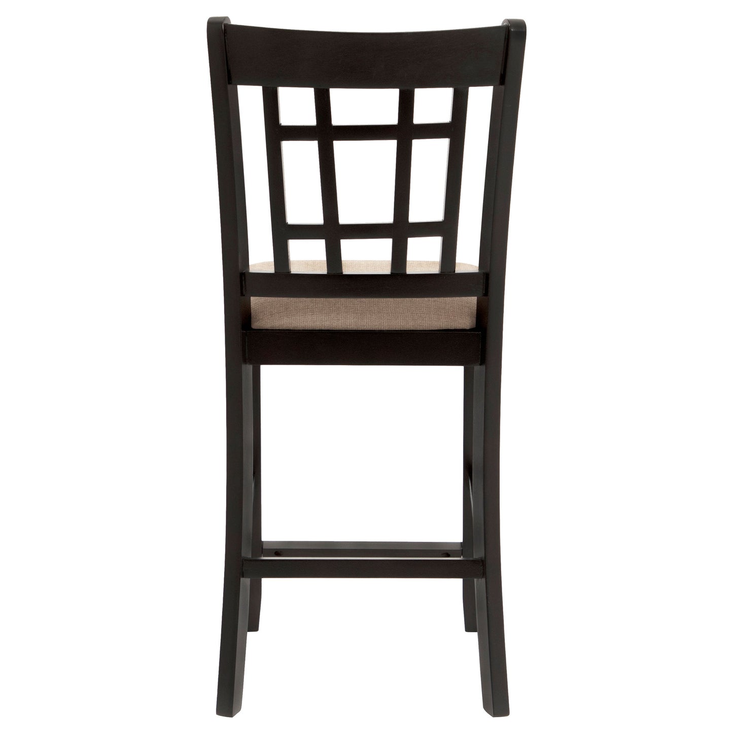 Lavon Lattice Back Counter Stools Tan and Espresso (Set of 2)