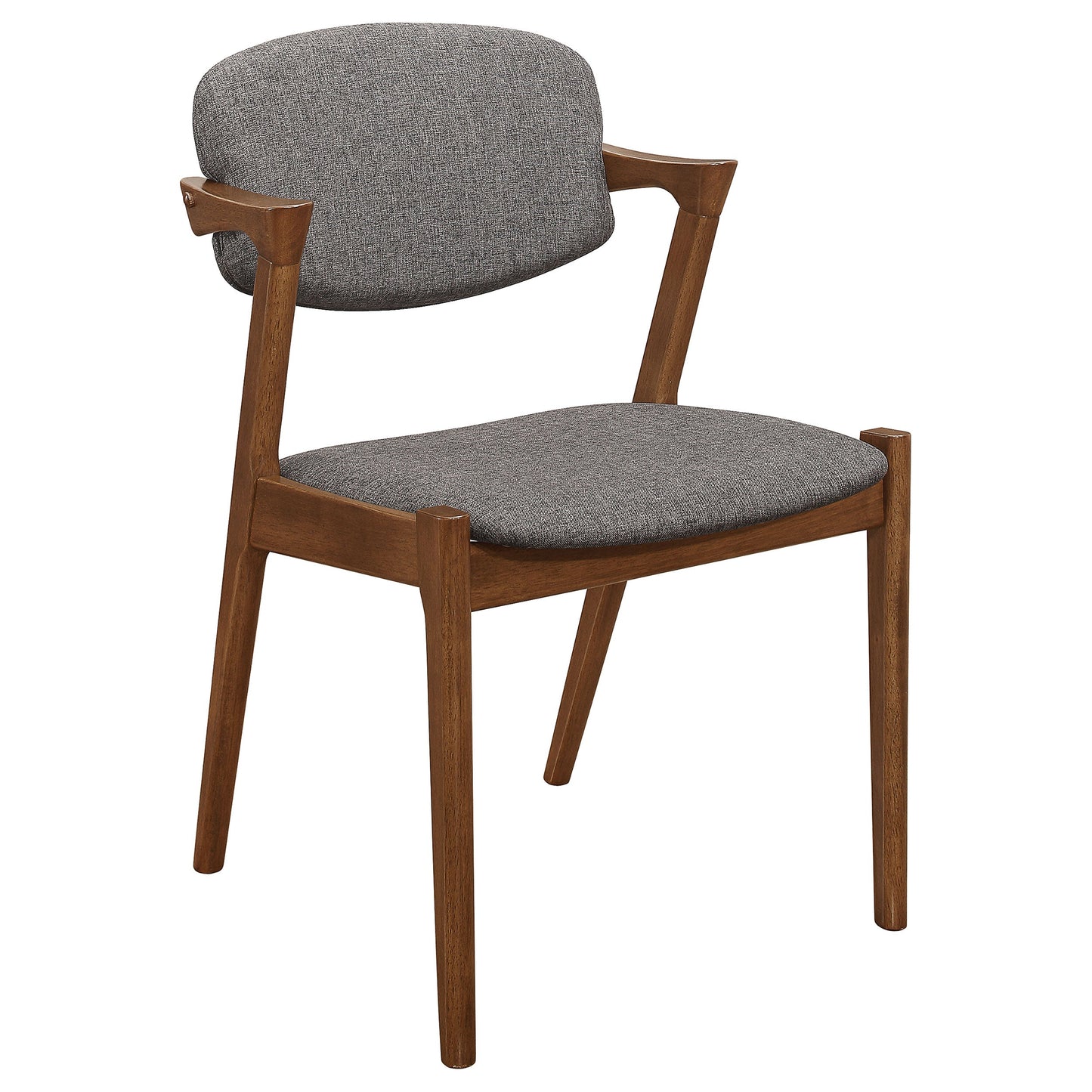 Malone Dining Side Chairs Grey and Dark Walnut (Set of 2)