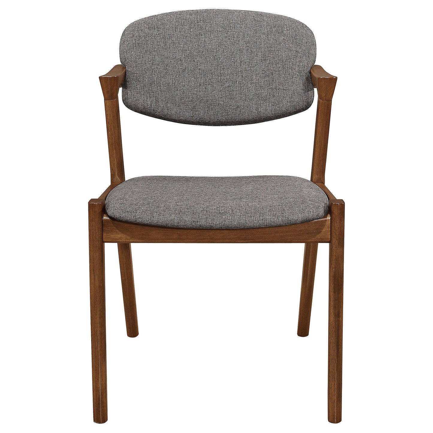Malone Dining Side Chairs Grey and Dark Walnut (Set of 2)
