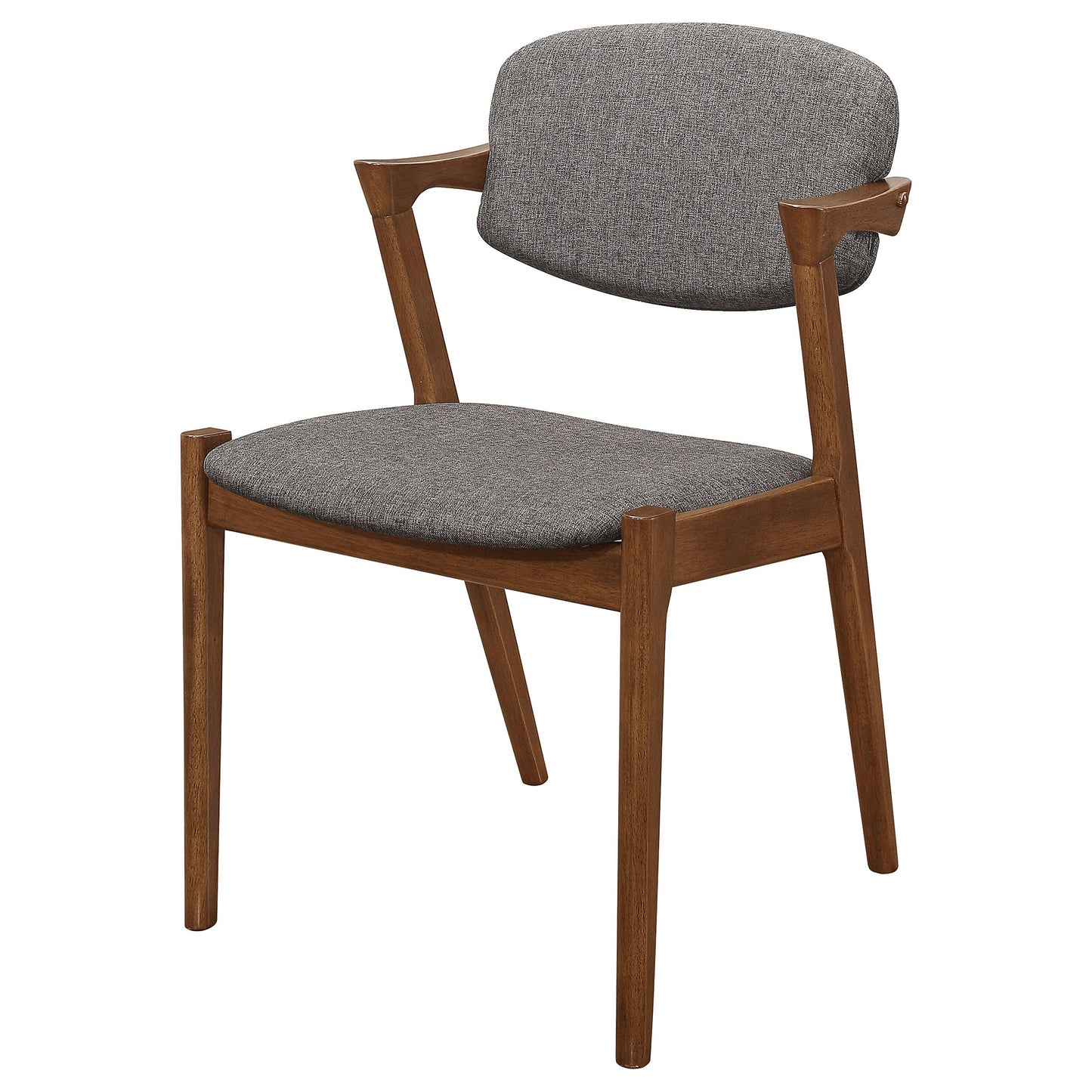 Malone Dining Side Chairs Grey and Dark Walnut (Set of 2)