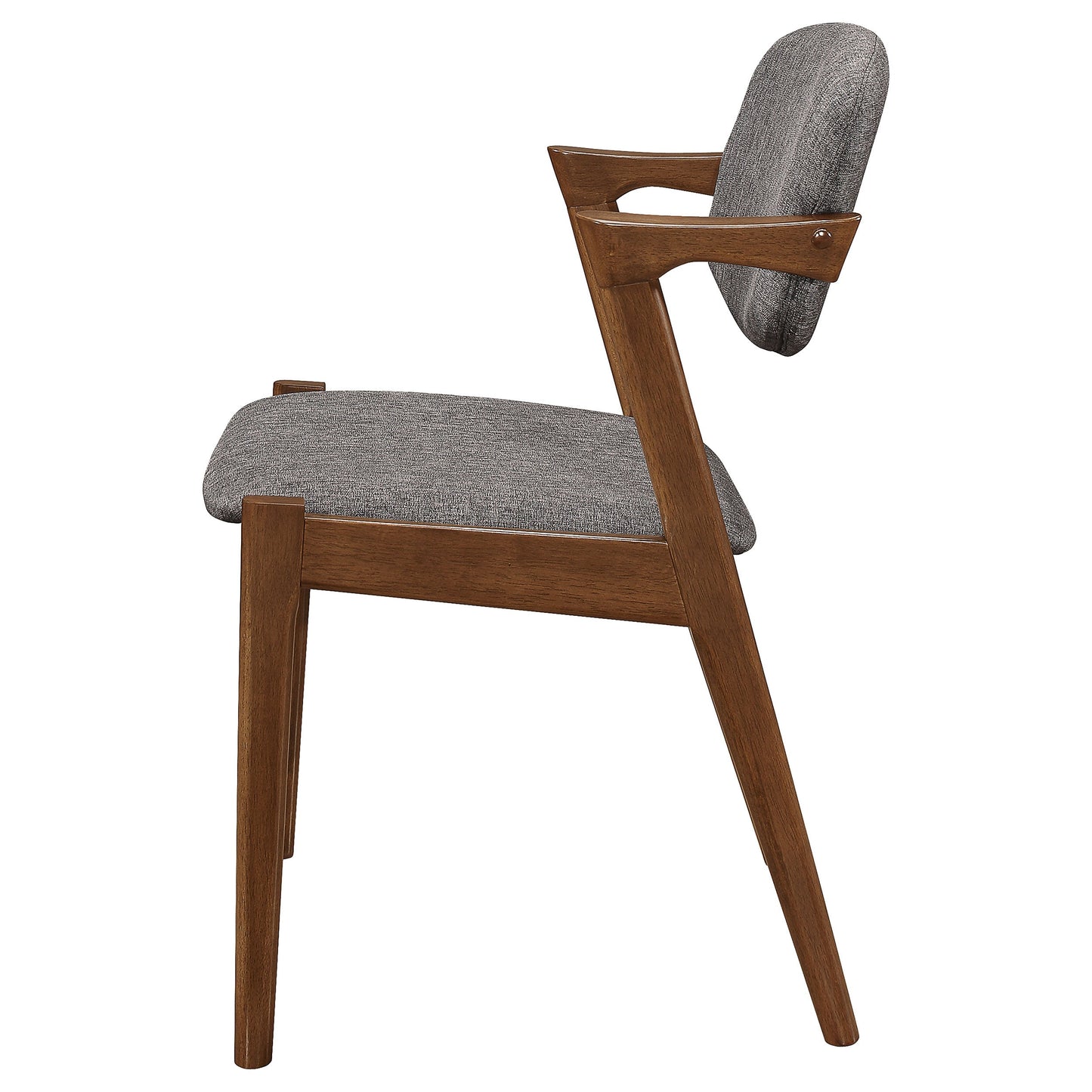 Malone Dining Side Chairs Grey and Dark Walnut (Set of 2)