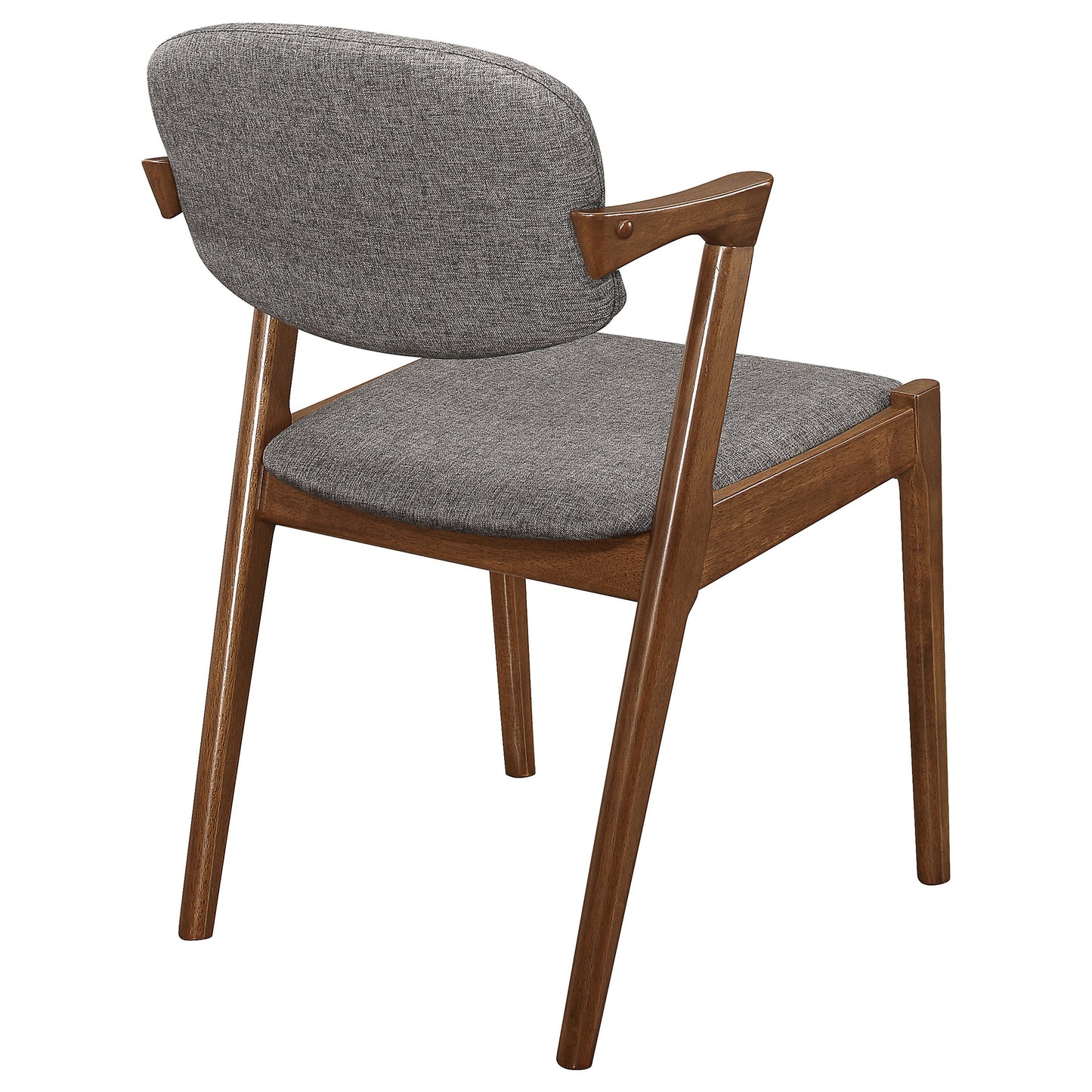 Malone Dining Side Chairs Grey and Dark Walnut (Set of 2)
