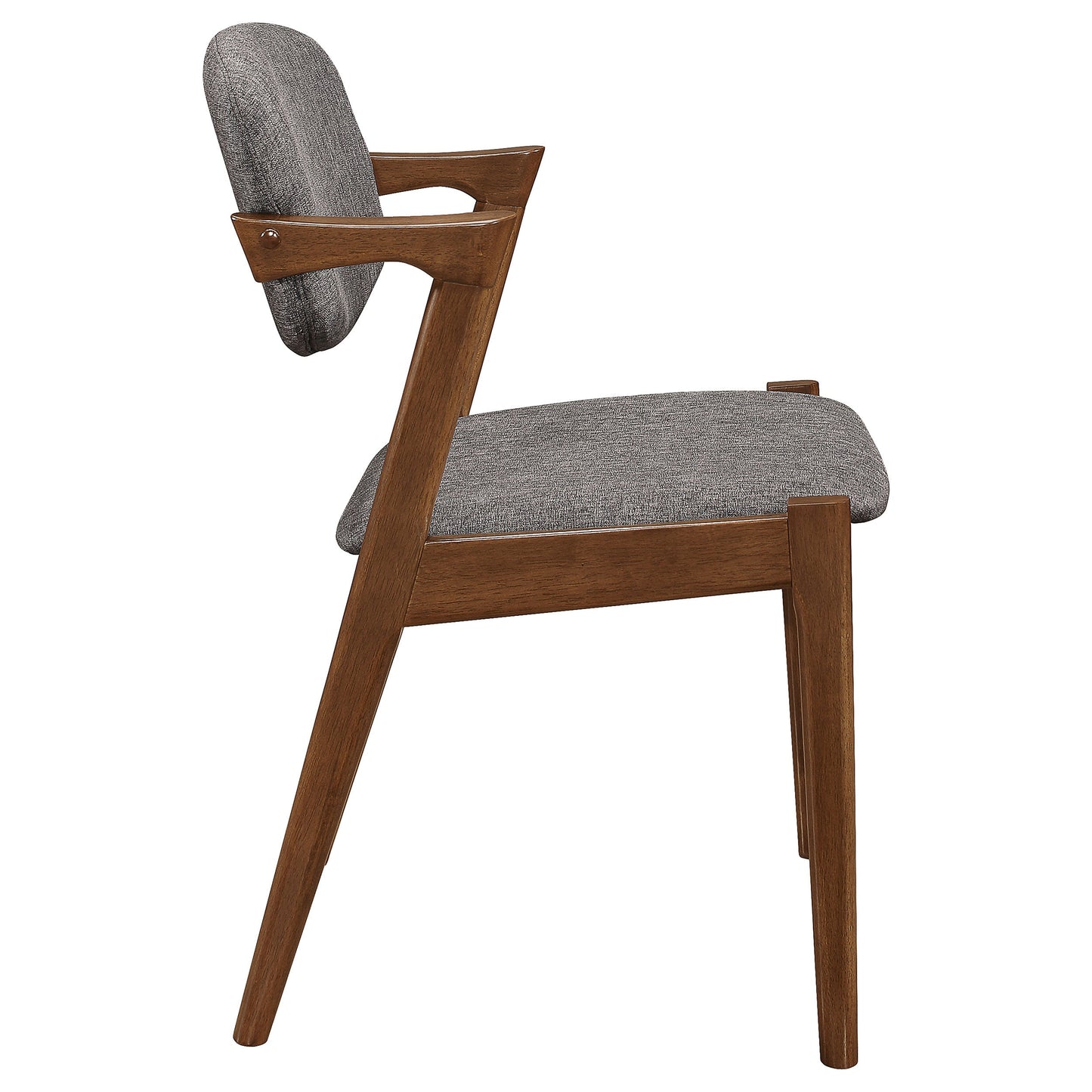 Malone Dining Side Chairs Grey and Dark Walnut (Set of 2)