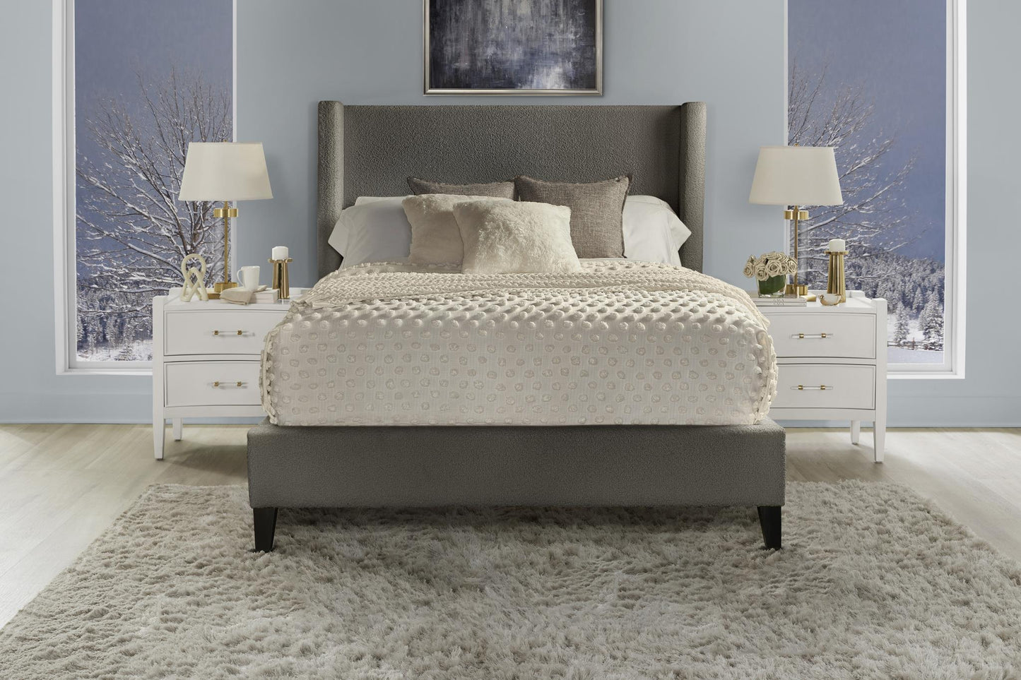 Sleep Angel Himalaya Charcoal Queen Headboard