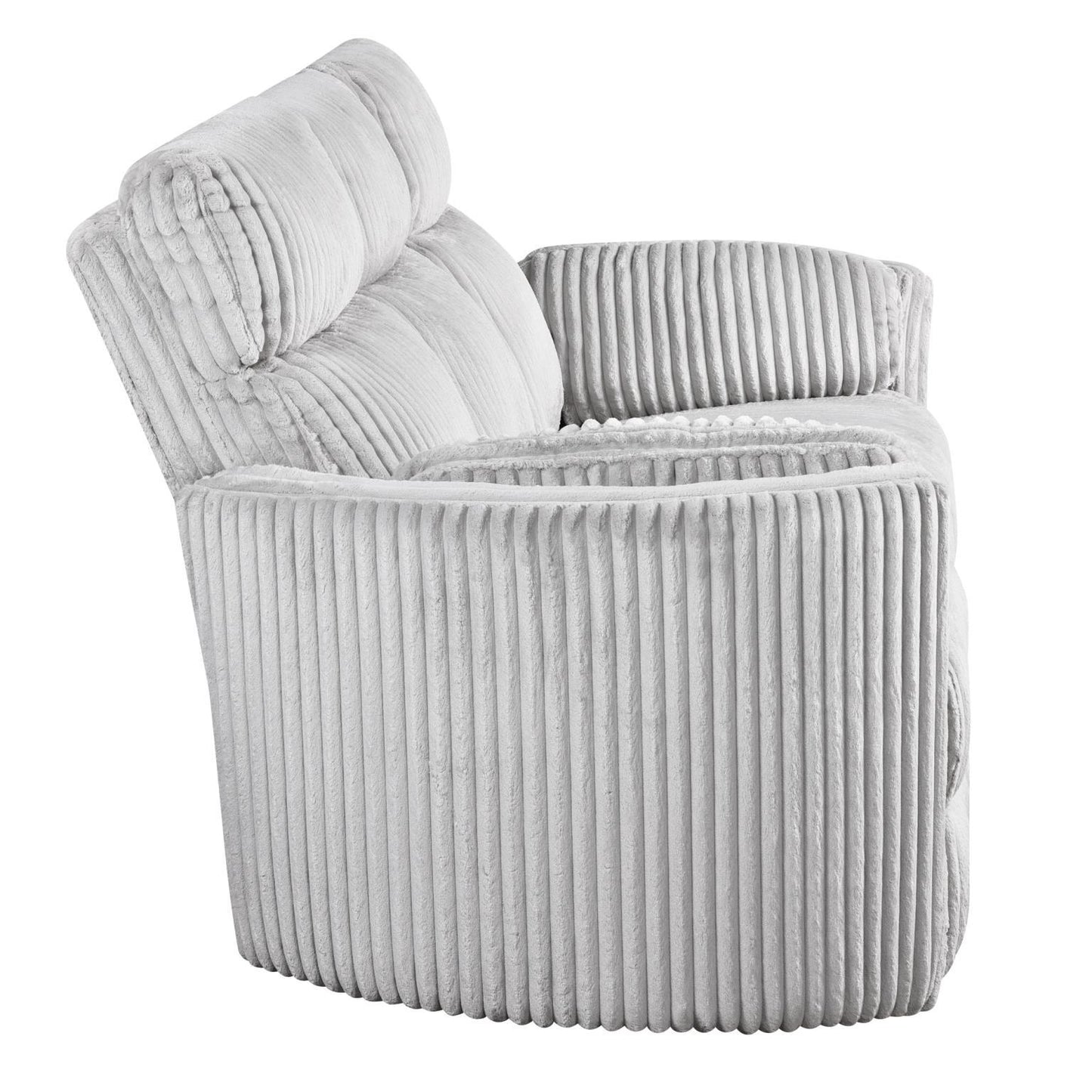 Radius Mega Grey Power Glider Reclining Console Loveseat