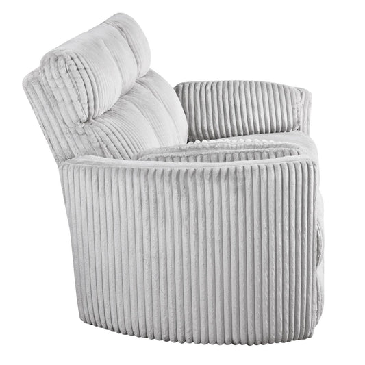 Radius Mega Grey Power Glider Reclining Console Loveseat
