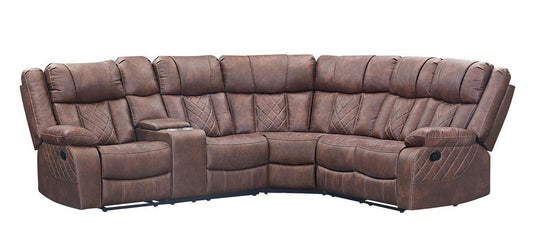 Lux Sectional LAF Loveseat - Brown