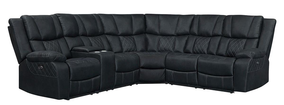 Lux Sectional LAF Loveseat - Ebony